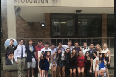 This photo was taken freshman year outside of our dorm in Lower Cents, Stoughton. In this photo is everyone from my freshman year dormitory. Submitted by Michael Lazzaro '22.