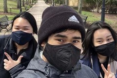 2021: Lehigh University's Memorial Walk: (left to right) Tu Lam (my sister), Hy Lam (my brother), and myself. Submitted by Y Lam '24.